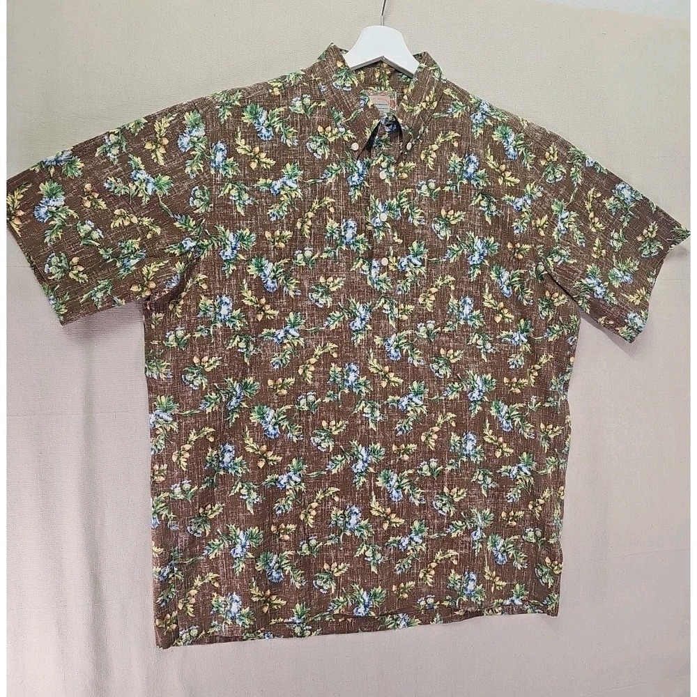 Vtg Reyn‎ Spooner Hawaiian Traditionals Polo Mens L Commemorative Classic Floral